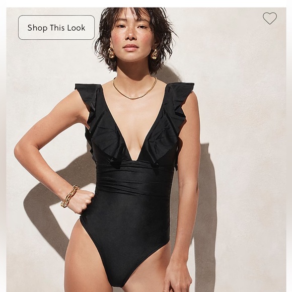 NWT J. Crew Flamingo Pink Ruffle Plunge Lined Ruched Side Padded Cup Swimsuit - Picture 10 of 15